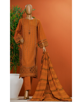 3-PC Unstitched Digital Print Embroidered Muse By Hztextiles | SSE - 102